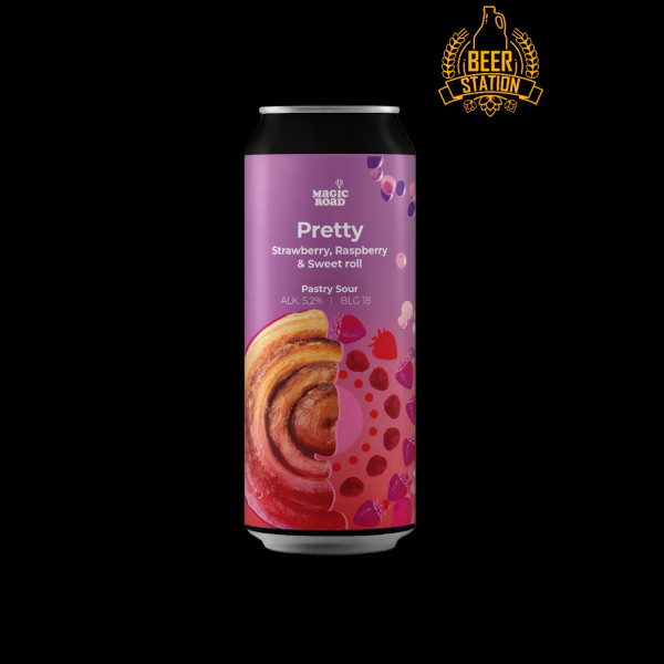 Pretty: Strawberry, Raspberry & Sweet Roll 18° (Magic Road) 0.5L