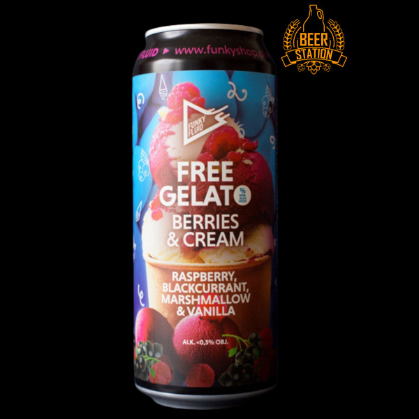 Free Gelato: Berries & Cream AF (Funky Fluid) 0.5L