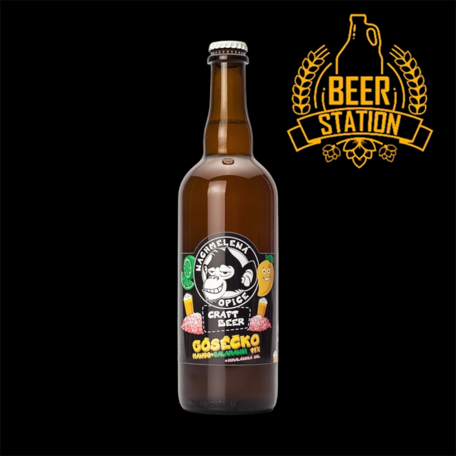 Goséčko Mango + Calamansi 11° (Nachmelená Opice) 0,75L