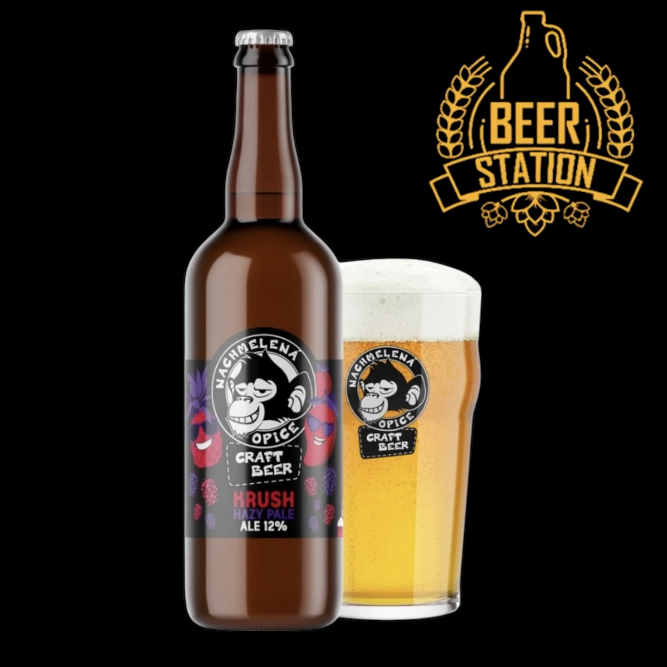 Krush Hazy Pale Ale 12° (Nachmelená Opice) 0.75L