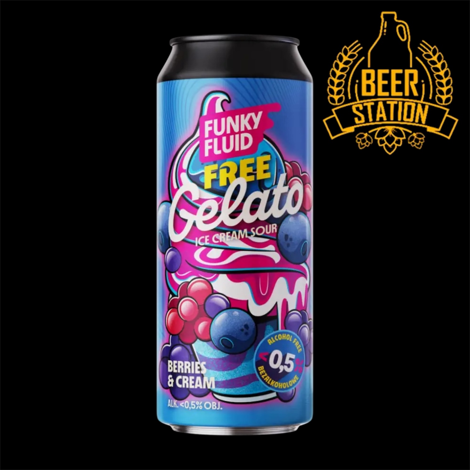 Free Gelato: Berries & Cream AF (Funky Fluid) 0.5L