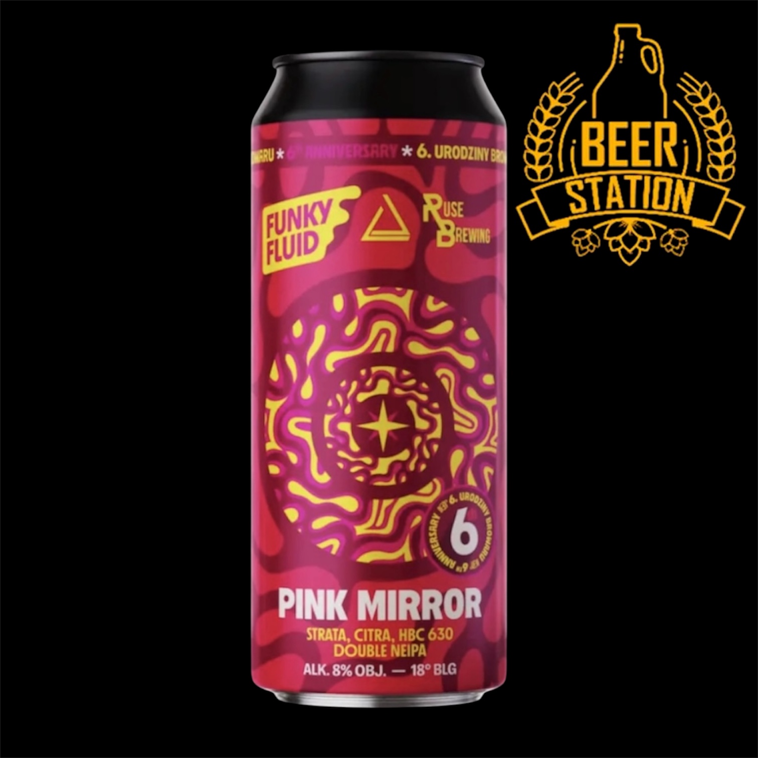Pink Mirror 18° (Funky Fluid/Ruse Brewing) 0,5L